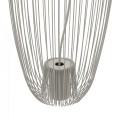LAMPAMI - długa lampa wisząca szara, szara lampa nowoczesna, szara lampa wisząca do salonu, żyrandol nowoczesny
