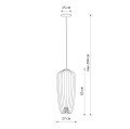 LAMPAMI - długa lampa wisząca szara szkic