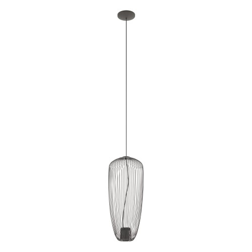 LAMPAMI - długa lampa wisząca szara, szara lampa nowoczesna, szara lampa wisząca do salonu, żyrandol nowoczesny