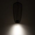 LAMPAMI - długa lampa wisząca szara, szara lampa nowoczesna, szara lampa wisząca do salonu, żyrandol nowoczesny