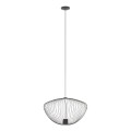 LAMPAMI - długa lampa wisząca szara, szara lampa nowoczesna, szara lampa wisząca do salonu, żyrandol nowoczesny