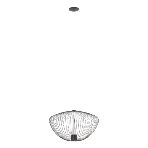 LAMPAMI - długa lampa wisząca szara, szara lampa nowoczesna, szara lampa wisząca do salonu, żyrandol nowoczesny