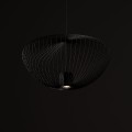 LAMPAMI - długa lampa wisząca szara, szara lampa nowoczesna, szara lampa wisząca do salonu, żyrandol nowoczesny
