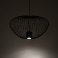 LAMPAMI - długa lampa wisząca szara, szara lampa nowoczesna, szara lampa wisząca do salonu, żyrandol nowoczesny