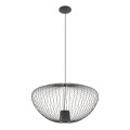 LAMPAMI - metalowa lampa wisząca nowoczesna, szara lampa wisząca długa, lampa na klatkę schodową