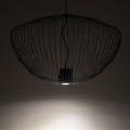 LAMPAMI - metalowa lampa wisząca nowoczesna, szara lampa wisząca długa, lampa na klatkę schodową