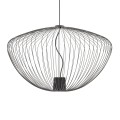LAMPAMI - metalowa lampa wisząca nowoczesna, szara lampa wisząca długa, lampa na klatkę schodową