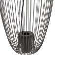 LAMPAMI - metalowa lampa wisząca nowoczesna, szara lampa wisząca długa, lampa na klatkę schodową