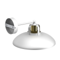 LAMPAMI - lampa ścienna industrialna, kinkiet do salonu, biały kinkiet nowoczesny, kinkiet do sypialni, kinkiet glamour