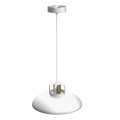 LAMPAMI - lampa glamour, lampa industrialna, lampa nowoczesna wisząca biała ze złotym