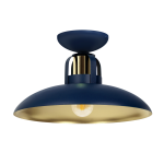 Niebieska lampa sufitowa ze złotym wykończeniem 1xE27 FELIX NAVY BLUE/GOLD