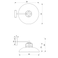 LAMPAMI - lampa ścienna industrialna szkic