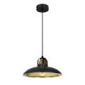 LAMPAMI - lampa glamour, lampa industrialna, lampa nowoczesna wisząca czarna ze złotym