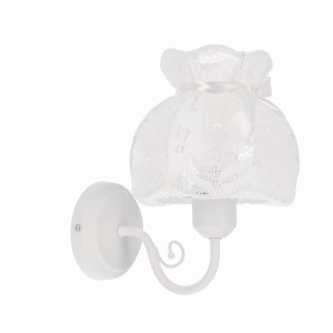 Kinkiet do sypialni biały 1xE27 40W ROSSINI 