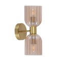 LAMPAMI - lampa ścienna, kinkiet do salonu, złoty kinkiet nowoczesny, kinkiet do sypialni, lampa glamour