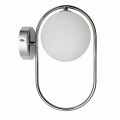 LAMPAMI - kinkiet chromowy, lampa glamour, srebrna lampa ścienna, kinkiet klosz kula