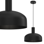  Czarna lampa wisząca nad stół 1XE27 VISBY BLACK