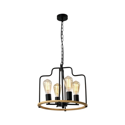LAMPAMI - lampa industrialna sufitowa, czarna lampa sufitowa, żyrandol industrialny