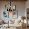 LAMPAMI - lampa industrialna sufitowa, czarna lampa sufitowa, żyrandol industrialny