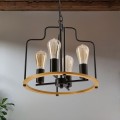LAMPAMI - lampa industrialna sufitowa, czarna lampa sufitowa, żyrandol industrialny