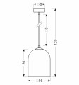 LAMPAMI - pojedyncza lampa sufitowa szkic