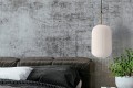 LAMPAMI - lampa glamour, lampa do sypialni, lampa nowoczesna wisząca biała ze złotym