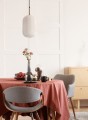 LAMPAMI - lampa glamour, lampa do sypialni, lampa nowoczesna wisząca biała ze złotym