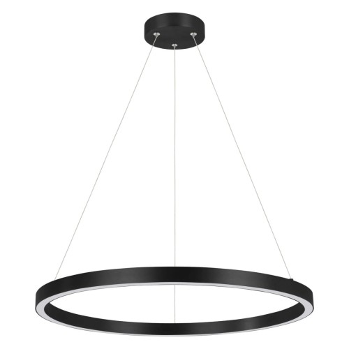 LAMPAMI - lampa wisząca czarna, czarna lampa ledowa, nowoczesna lampa do salonu, żyrandol nowoczesny do salonu