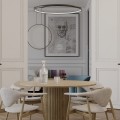LAMPAMI - lampa wisząca czarna, czarna lampa ledowa, nowoczesna lampa do salonu, żyrandol nowoczesny do salonu
