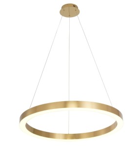 Złota lampa wisząca 160 cm 1xLED 3000K MIDWAY duża SHINY błyszcząca