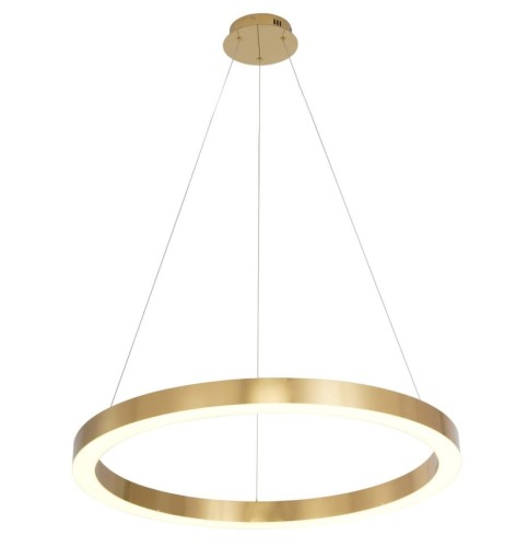 LAMPAMI - lampa wisząca złota nowoczesna, złota lampa ledowa, nowoczesna lampa do salonu, żyrandol nowoczesny do salonu