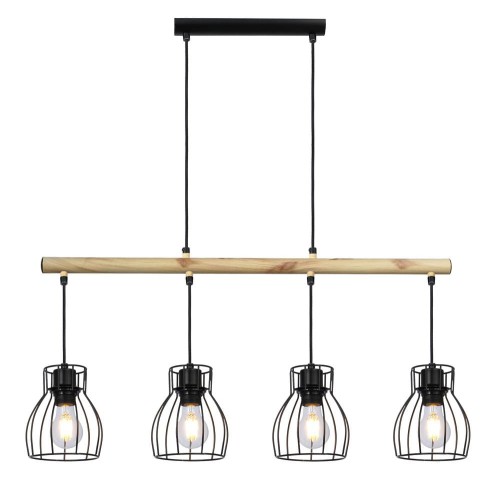 LAMPAMI - lampa loft sufitowa, czarna lampa sufitowa, żyrandol loftowy
