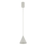 Lampa wisząca pojedyncza 130 cm stożek ZENITH XS kolor silk gray/szary jedwabisty 1xGU10 