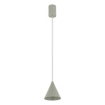  Lampa wisząca pojedyncza 130 cm stożek ZENITH XS kolor sage green/oliwkowy 1xGU10 