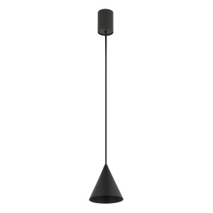 Lampa wisząca czarna pojedyncza 130 cm stożek ZENITH XS 1xGU10 
