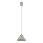Lampa wisząca pojedyncza 130 cm stożek ZENITH S kolor szałwia/sage green 1xGU10 