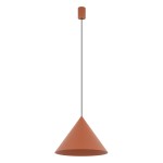Lampa wisząca pojedyncza 130 cm stożek ZENITH M  kolor sjena palona/terracotta 1xGU10
