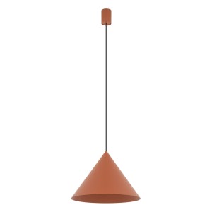 Lampa wisząca pojedyncza 130 cm stożek ZENITH M  kolor sjena palona/terracotta 1xGU10