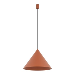 Lampa wisząca pojedyncza 130 cm stożek ZENITH L kolor sjena palona/terracotta 1xGU10 