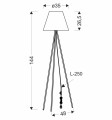 LAMPAMI - lampa czarna podłogowa szkic