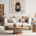 LAMPAMI - lampa sufitowa BOHO, żyrandol BOHO, czarna lampa w stylu boho, lampa boho do salonu