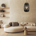 LAMPAMI - lampa sufitowa BOHO, żyrandol BOHO, czarna lampa w stylu boho, lampa boho do salonu