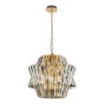 Ekskluzywny złoty żyrandol kryształowy 120 cm 12xE14 CROWN GOLD