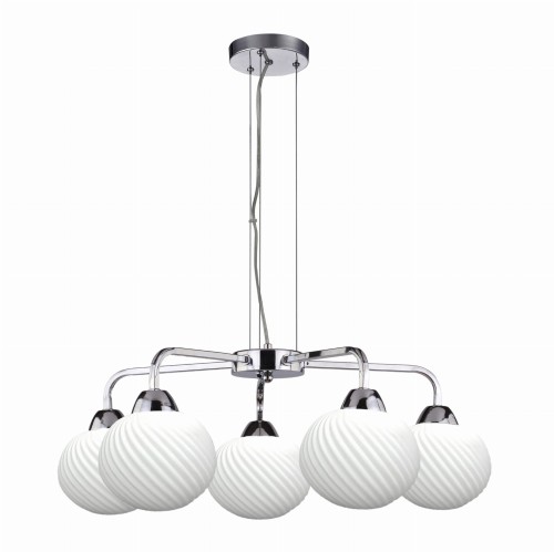 LAMPAMI - lampa wisząca klosze białe kule, żyrandol białe kule, lampa do jadalni