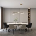 LAMPAMI - nowoczesna lampa wisząca, lampa do salonu, złota lampa ledowa, lampa do sypialni, designerska lampa ledowa