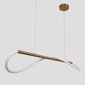 LAMPAMI - nowoczesna lampa wisząca, lampa do salonu, złota lampa ledowa, lampa do sypialni, designerska lampa ledowa