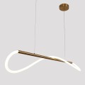 LAMPAMI - nowoczesna lampa wisząca, lampa do salonu, złota lampa ledowa, lampa do sypialni, designerska lampa ledowa