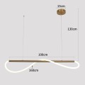 LAMPAMI - nowoczesna lampa wisząca, lampa do salonu, złota lampa ledowa, lampa do sypialni, designerska lampa ledowa