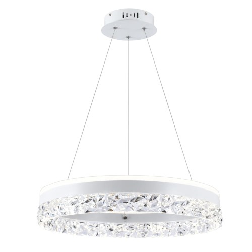 LAMPAMI - lampa sufitowa wisząca, lampa wisząca do salonu, biały żyrandol nowoczesny