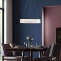 LAMPAMI - lampa sufitowa wisząca, lampa wisząca do salonu, biały żyrandol nowoczesny